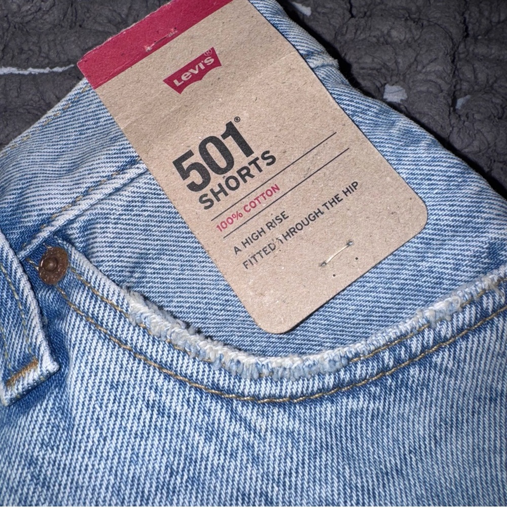 Levi's 501 Blue Jean Shorts - Picture 2 of 4